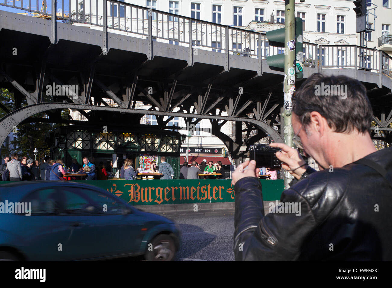 Berlin, Deutschland, fotografiert Man Snack Burgermeister Stockfoto