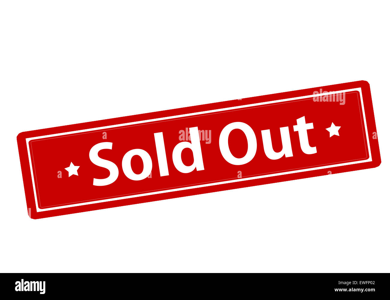 Stempel mit Text verkaufte heraus in Abbildung " Stockfoto