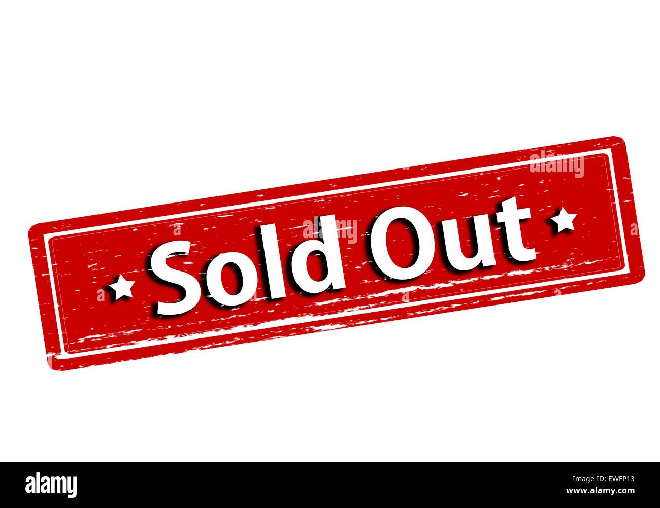 Stempel mit Text verkaufte heraus innen, Abbildung Stockfoto