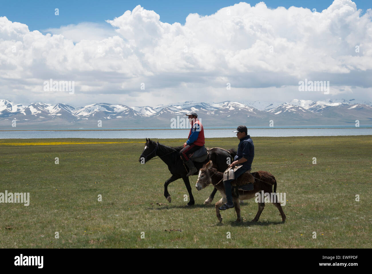 Song-Köl See. Kirgistan. Zentralasien. Stockfoto