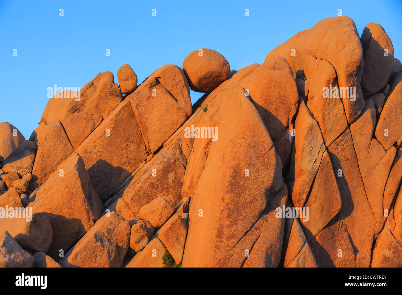 Jumbo Rocks in Joshua Tree Nationalpark, Kalifornien, USA. Stockfoto