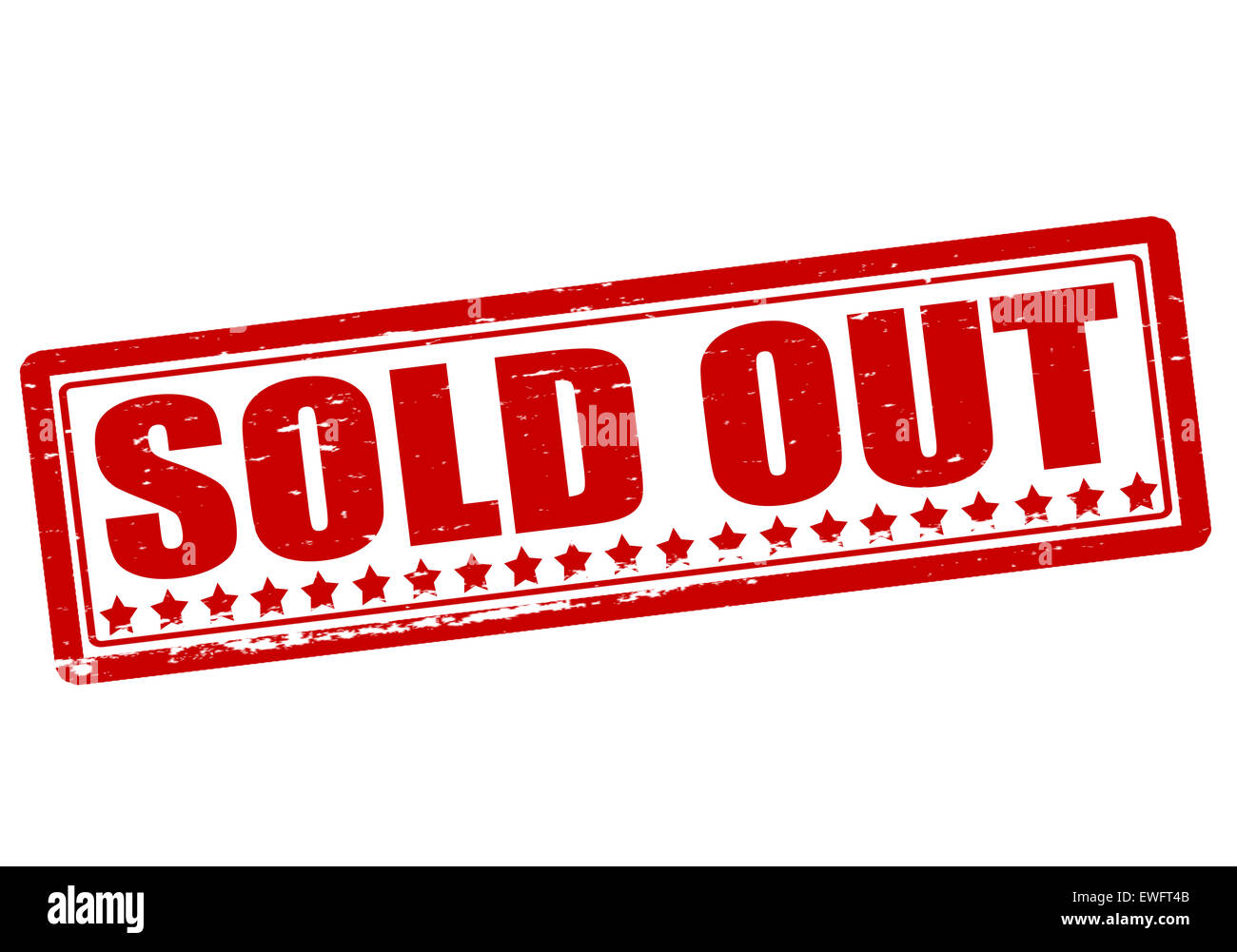 Stempel mit Text verkaufte heraus innen, Abbildung Stockfoto