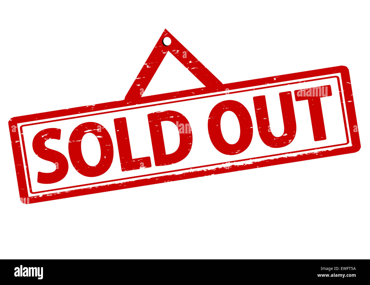 Stempel mit Text verkaufte heraus innen, Abbildung Stockfoto
