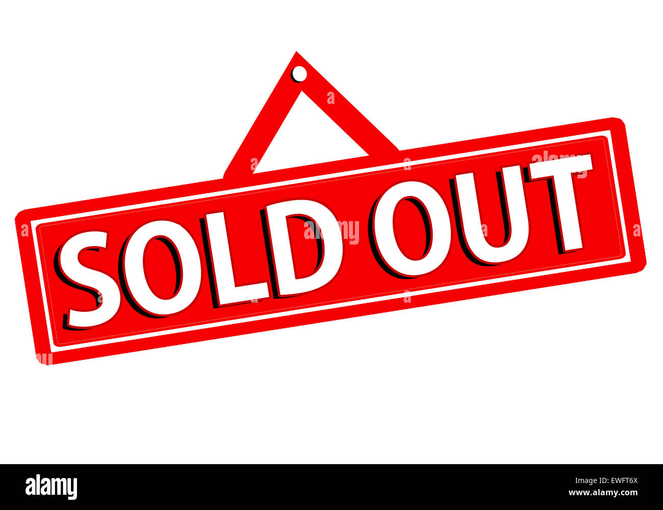 Stempel mit Text verkaufte heraus innen, Abbildung Stockfoto