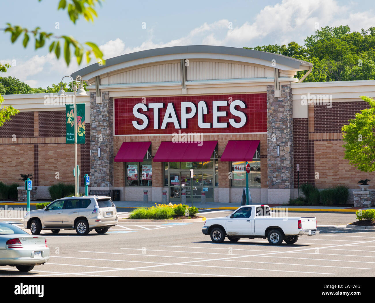 Heftklammern Office Supply Store in Gainesville, Virginia, USA Stockfoto