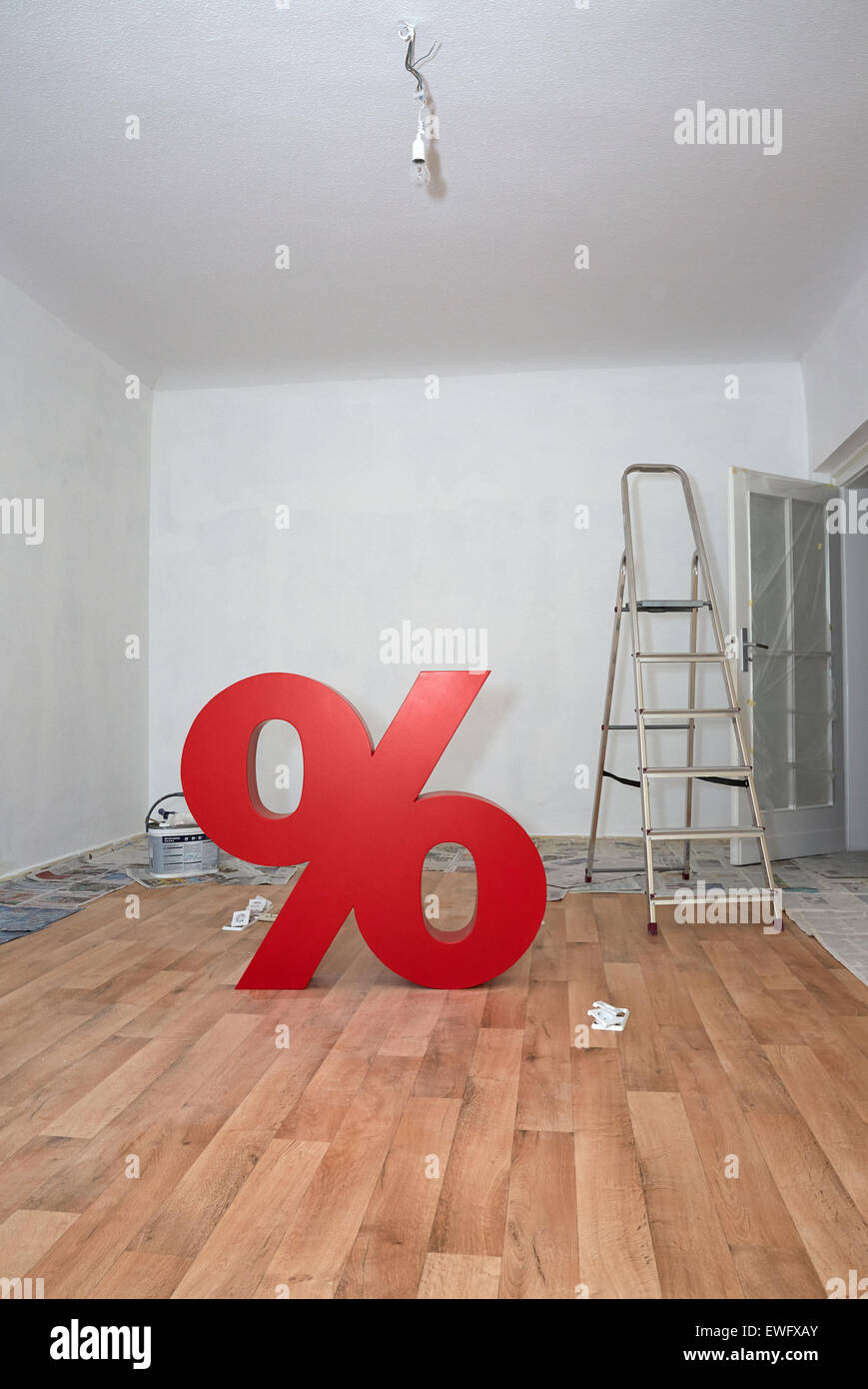 Berlin, Deutschland, Renovierung eines Raumes in eine Altbauwohung Stockfoto