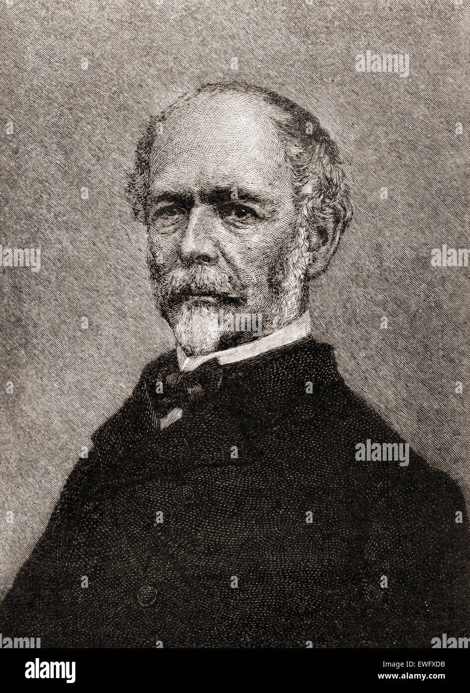 Joseph Eggleston Johnston, 1807 – 1891.  US Army General Berufsoffizier in der Confederate States Army während des amerikanischen Bürgerkriegs. Stockfoto