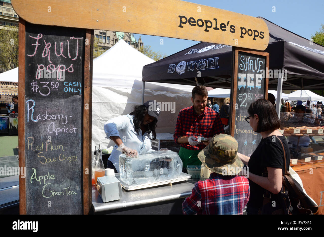 rasiert Eis stall Brooklyn Flea Market Usa NewYork Stockfoto