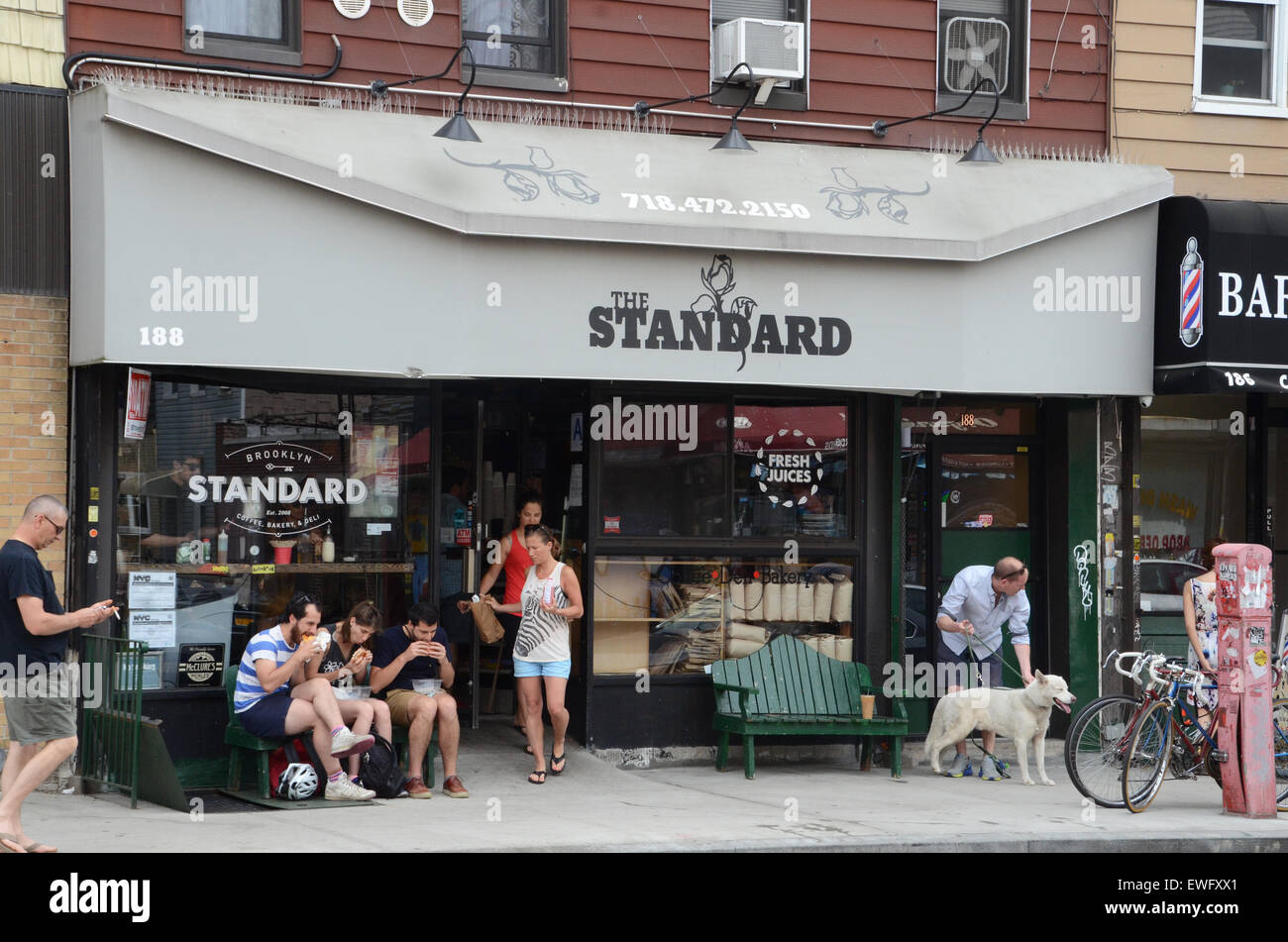 Brooklyn Hipster Cafés Williamsburg Greenpoint usa Stockfoto
