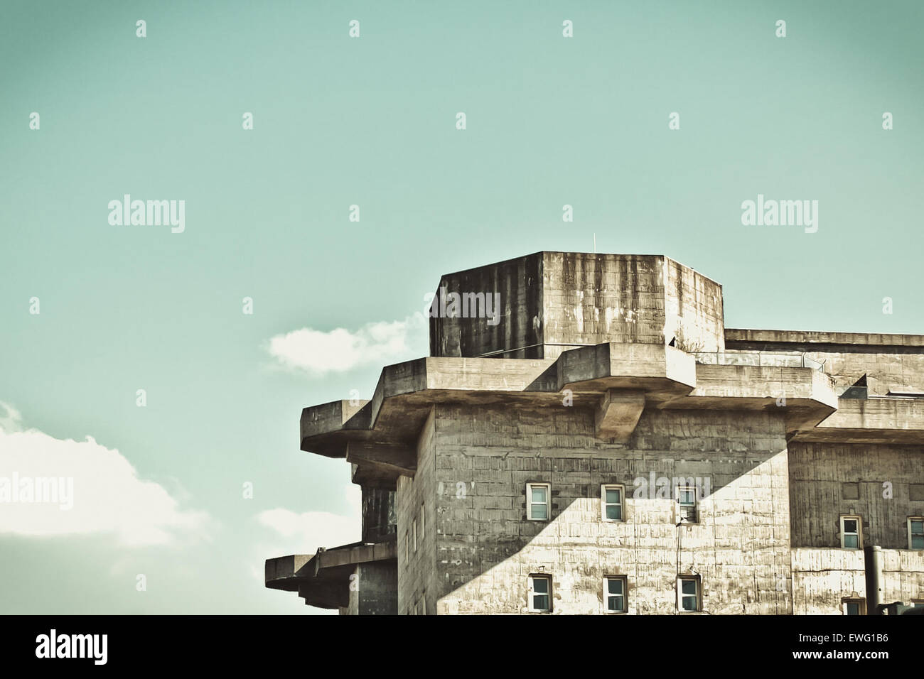 Minimalistische Hockbunker (Bunker) Stockfoto