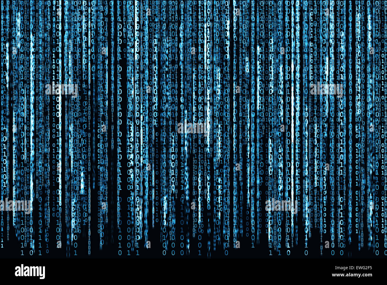 Blaue Binär-Code Stockfoto