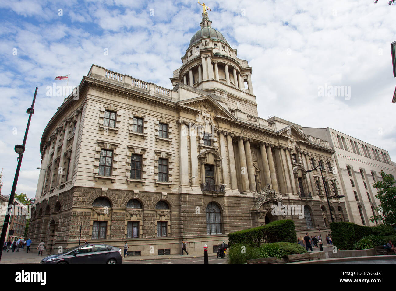 Statue der Justitia auf dem Old Bailey zentralen Strafgerichtshof, London, Vereinigtes Königreich Stockfoto
