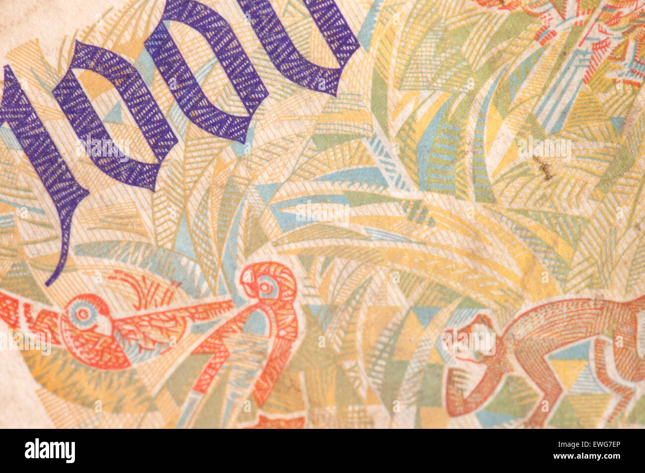 Portugal Vintage altes Papiergeld. Stockfoto