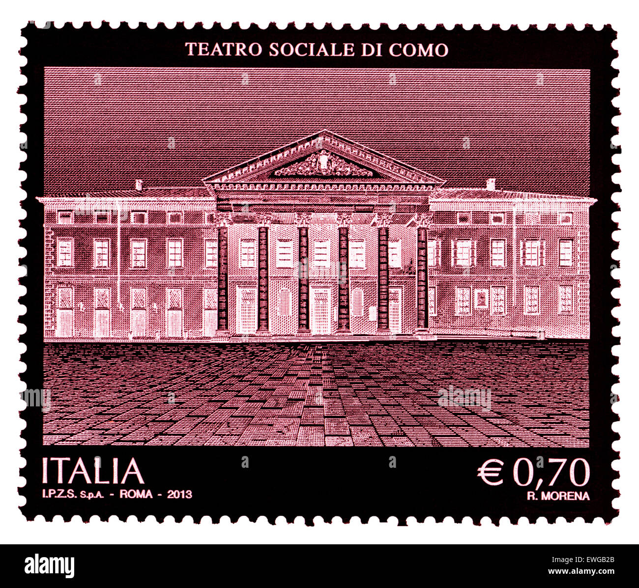 Teatro Sociale ist ein Theater in Como, entworfen vom Architekten Giuseppe Cusi. Stockfoto