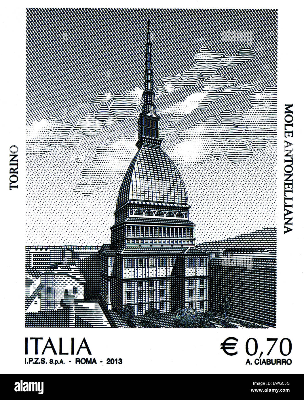Die Mole Antonelliana. (1863 - 1899) Stockfoto