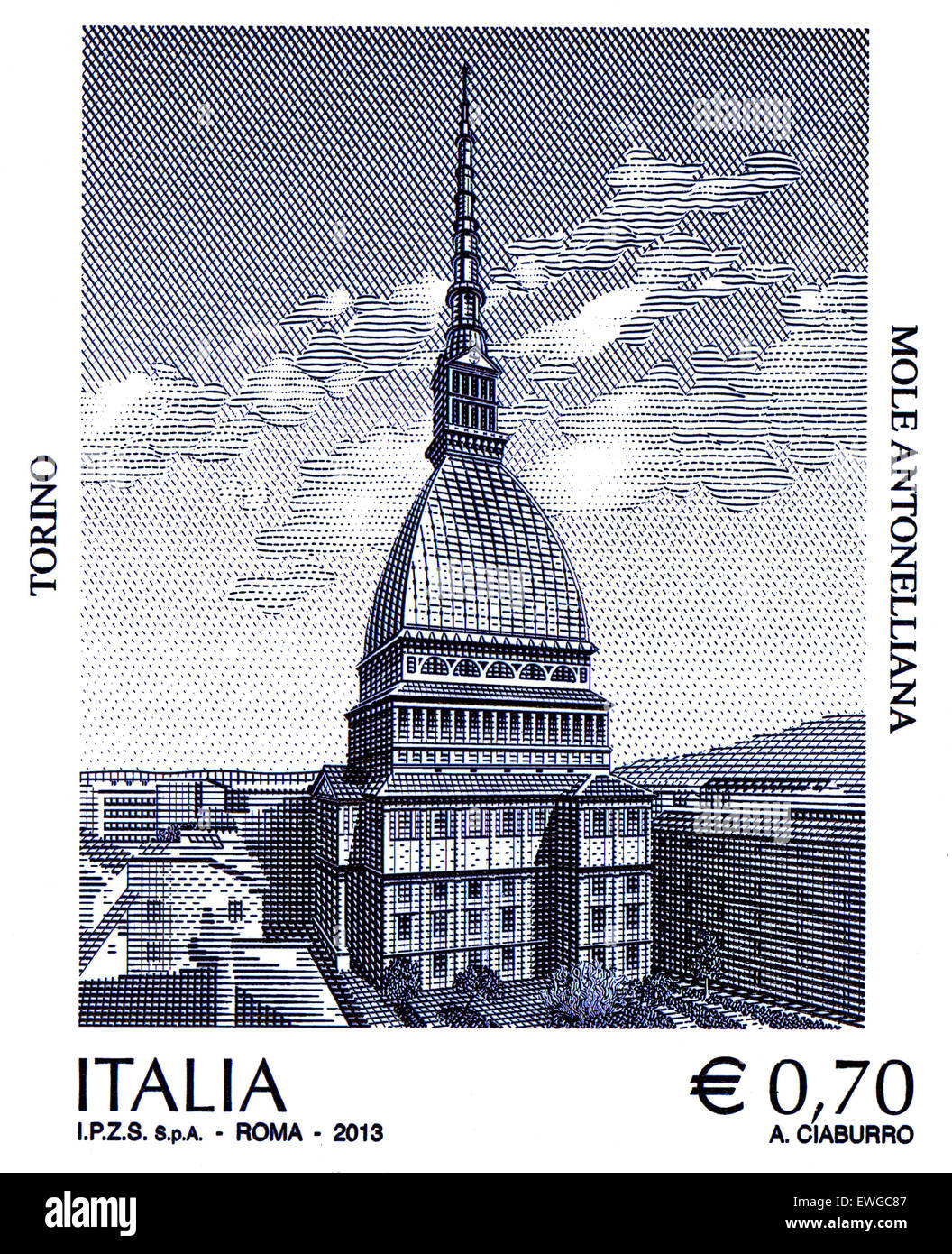 Die Mole Antonelliana. (1863 - 1899) Stockfoto