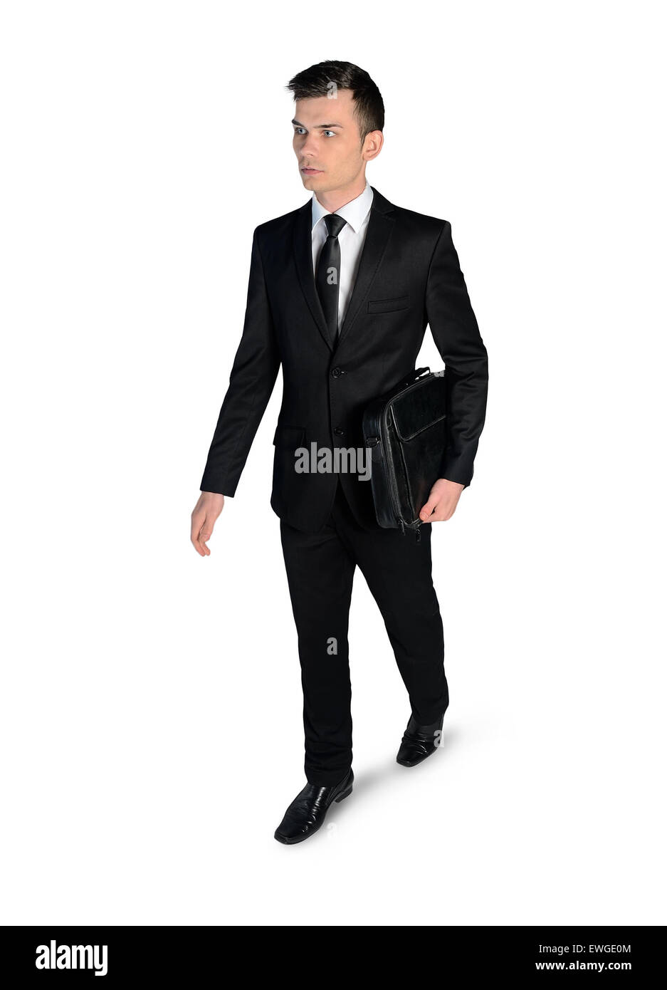 Business Mann zu Fuß isoliert Stockfoto