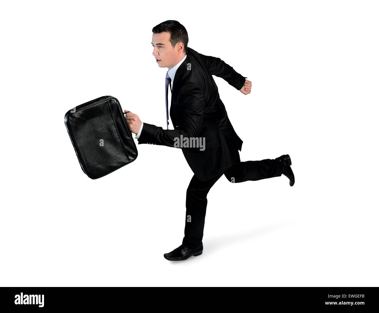 Isolierte Geschäftsmann Ausführung Stockfoto