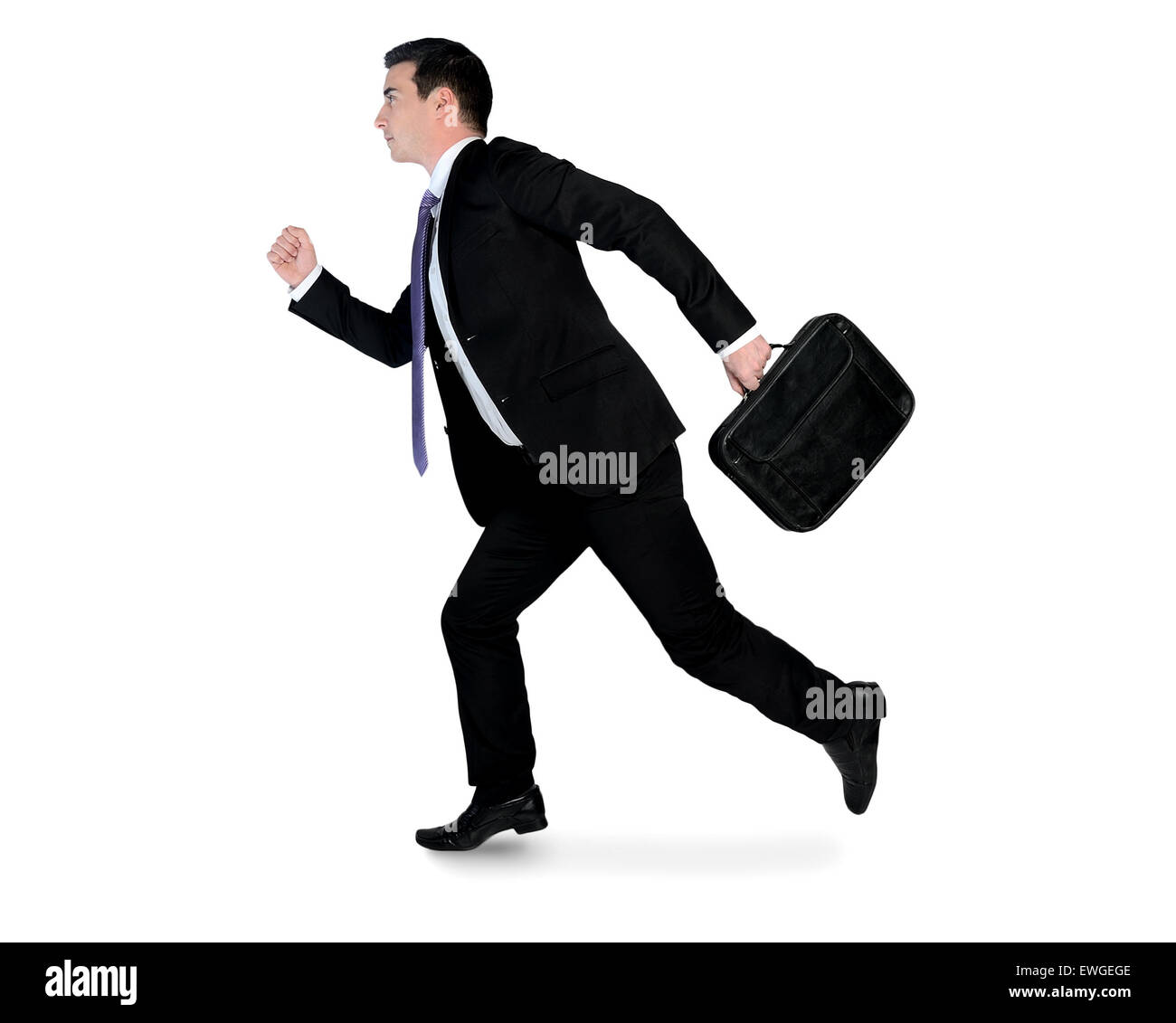 Isolierte Geschäftsmann Ausführung Stockfoto