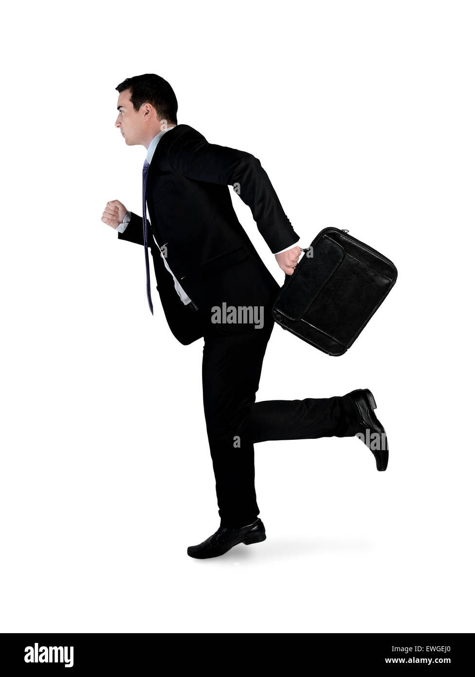 Isolierte Geschäftsmann Ausführung Stockfoto