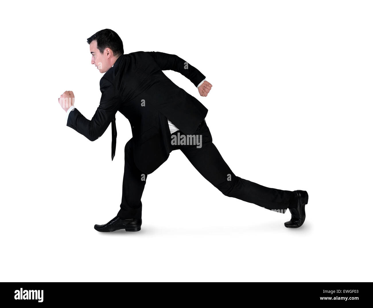 Isolierte Geschäftsmann Ausführung Stockfoto