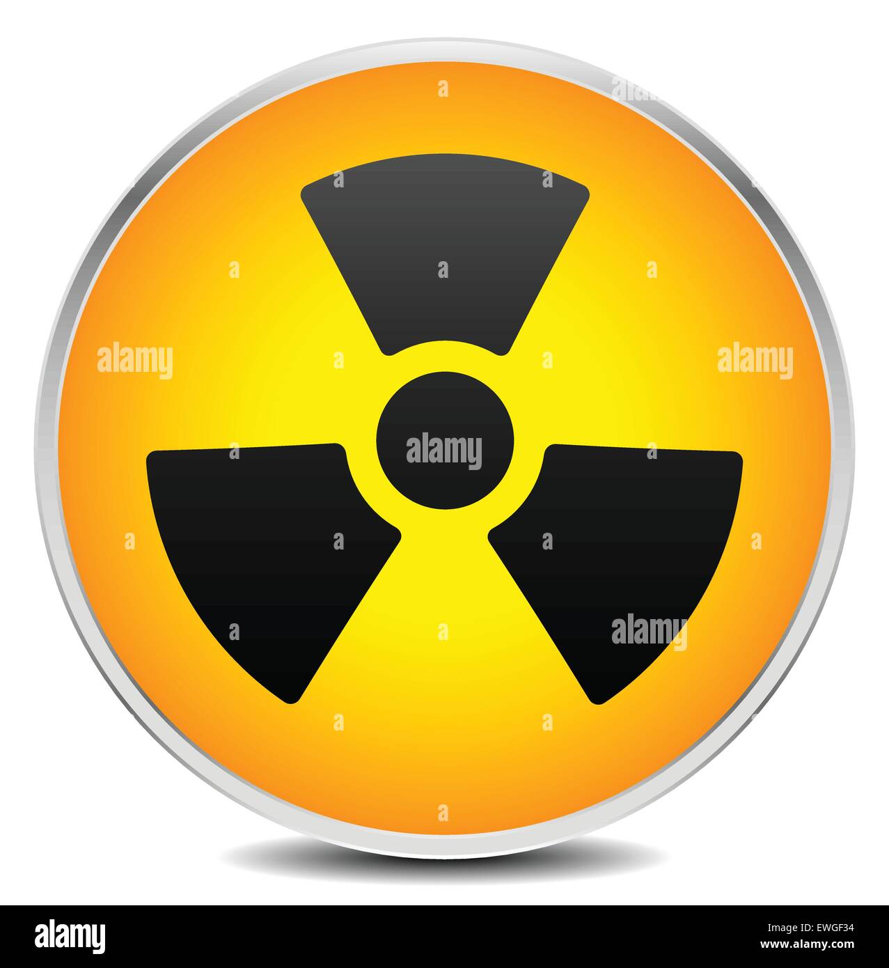 Einfache Strahlung, Radioaktivität Zeichen. 10 EPS-Vektor-Illustration. Stock Vektor
