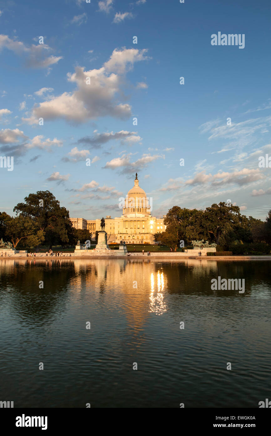 US Capitol Building und Capitol reflektierenden Pool, Washington, DC USA Stockfoto