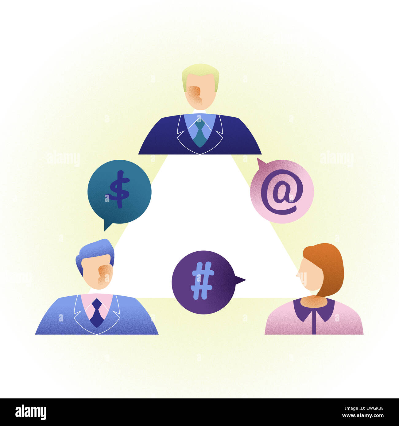 Business-Leute, die Online-Kommunikation Stockfoto