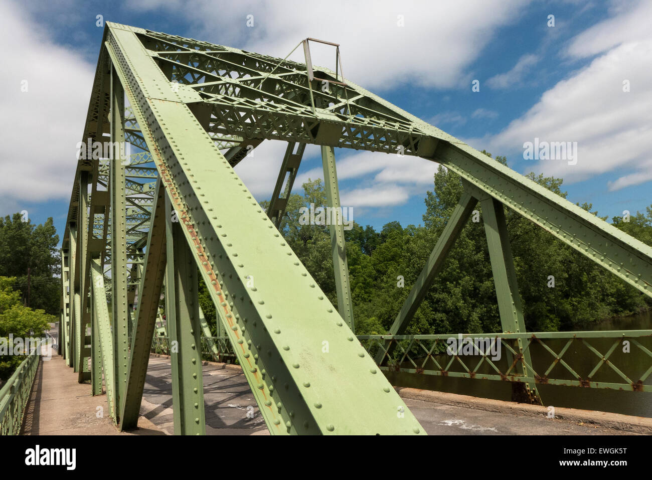 Einspurige Brücke über den Erie-Kanal, Makedonien NY USA Stockfoto
