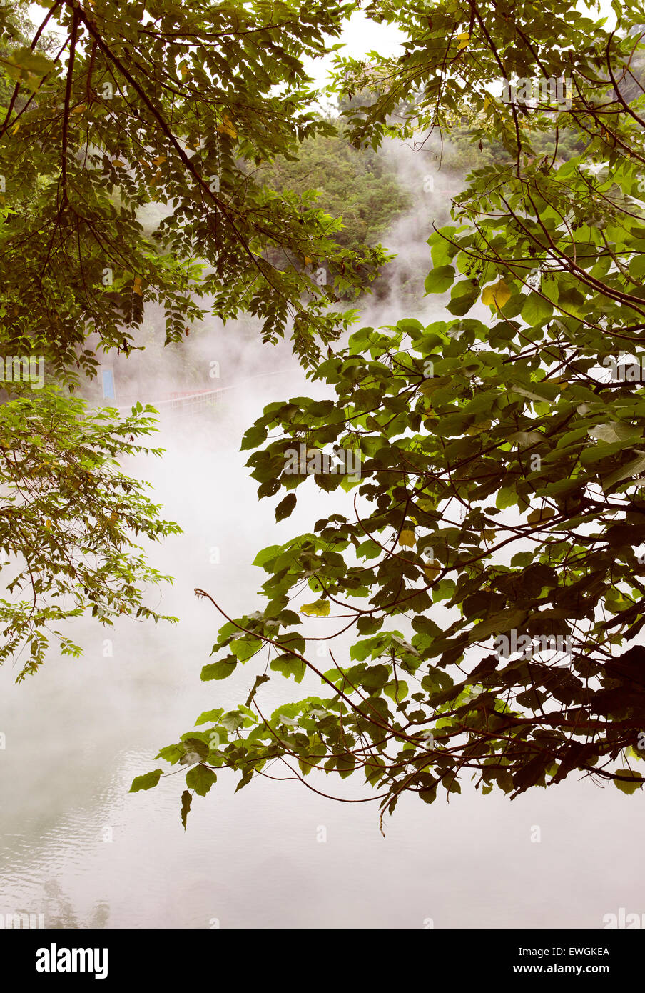 Beitou (Peitou) heißen Quellen. Taipei, Taiwan Stockfoto