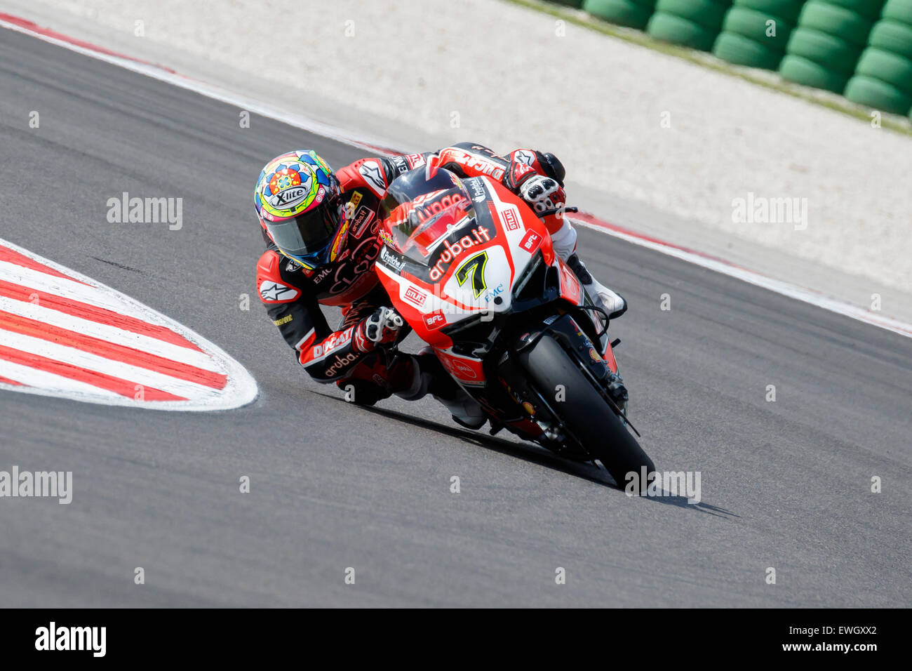 Misano Adriatico, Italien - Juni 20: Ducati Panigale R von Aruba.it Racing Ducati SBK Team, angetrieben von Chaz DAVIES Stockfoto