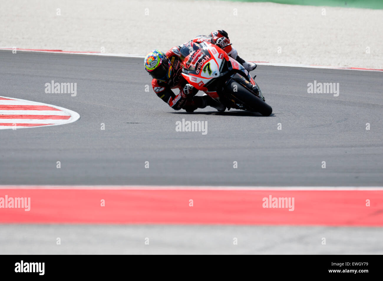 Misano Adriatico, Italien - Juni 20: Ducati Panigale R von Aruba.it Racing Ducati SBK Team, angetrieben von Chaz DAVIES Stockfoto