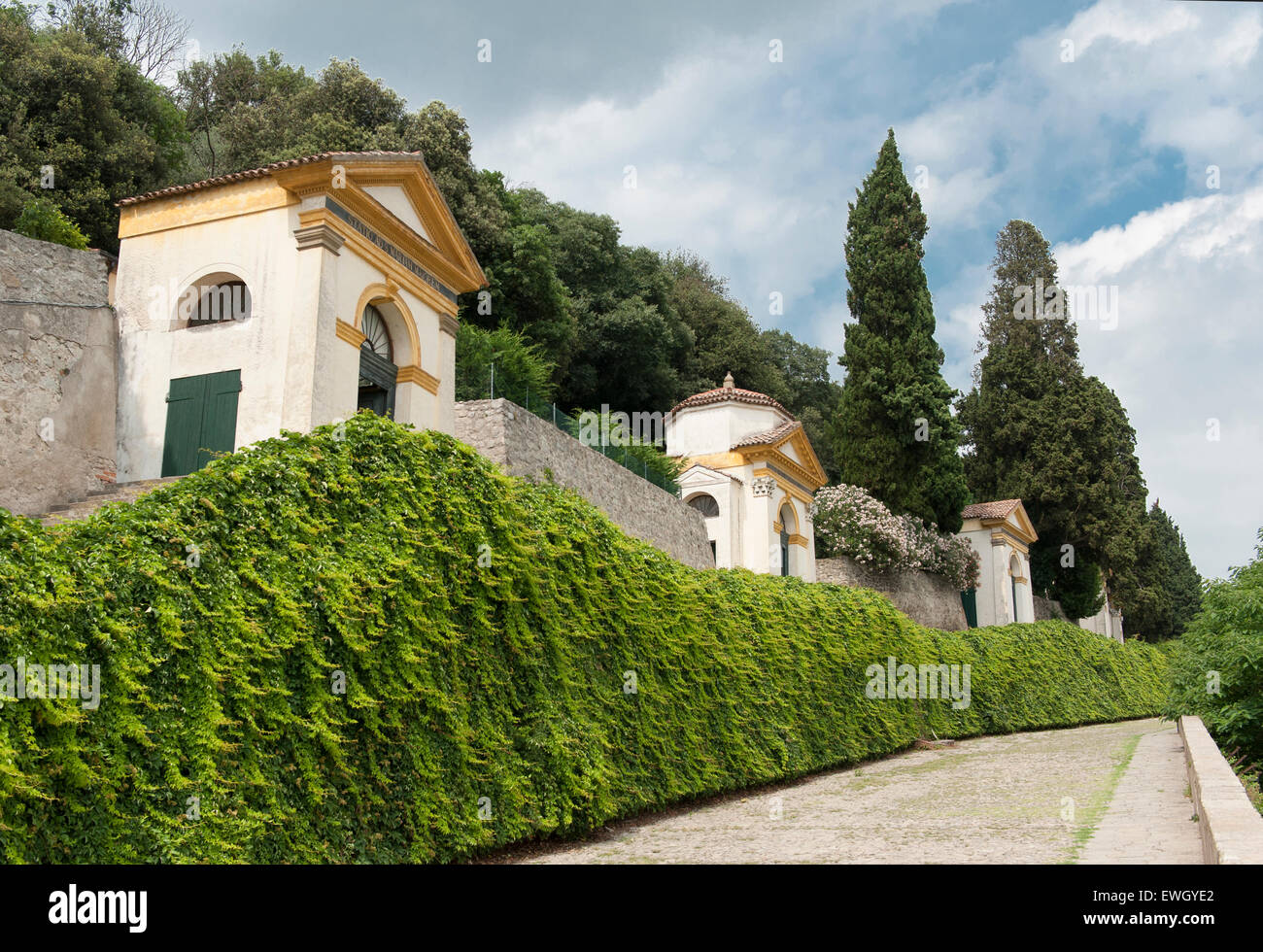 Santuario Giubilare Delle Sette Chiese, den Jakobsweg von sieben Kapellen in Monselice, Veneto, Italien Stockfoto