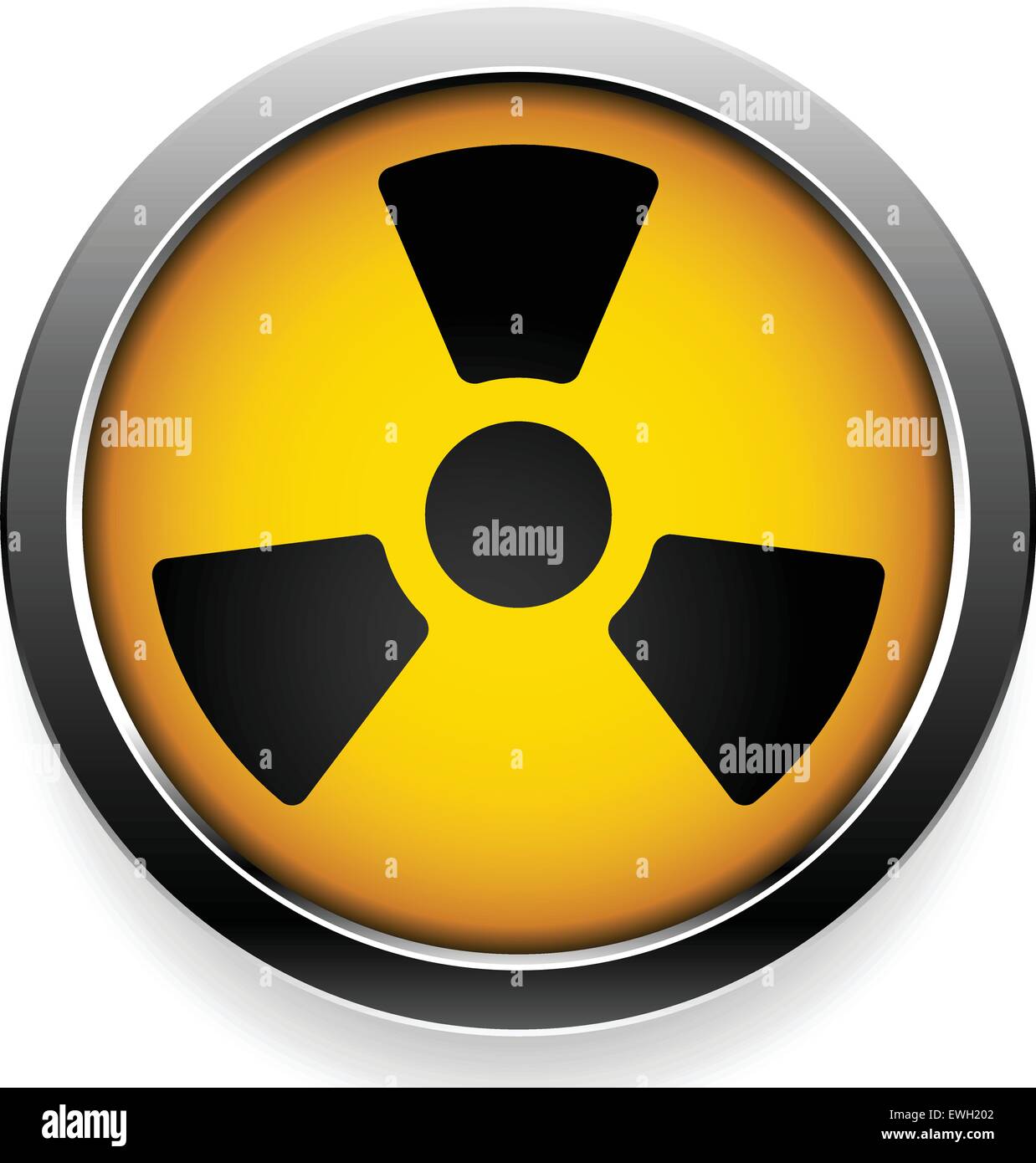 Radioaktiven Symbol. Strahlung-Symbol. Stock Vektor
