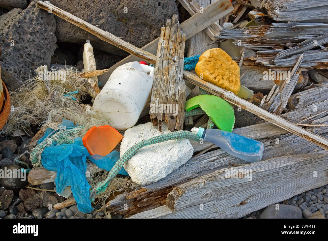 Marine Müll Stockfoto