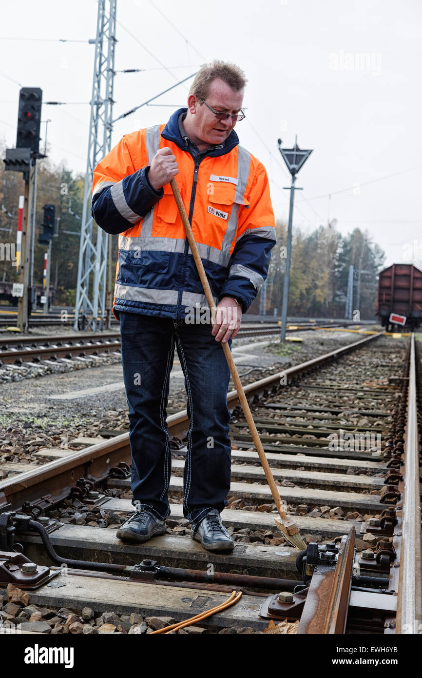 Neuseddin, Deutschland, Winter-Vorbereitungen bei der Deutschen Bahn AG Stockfoto