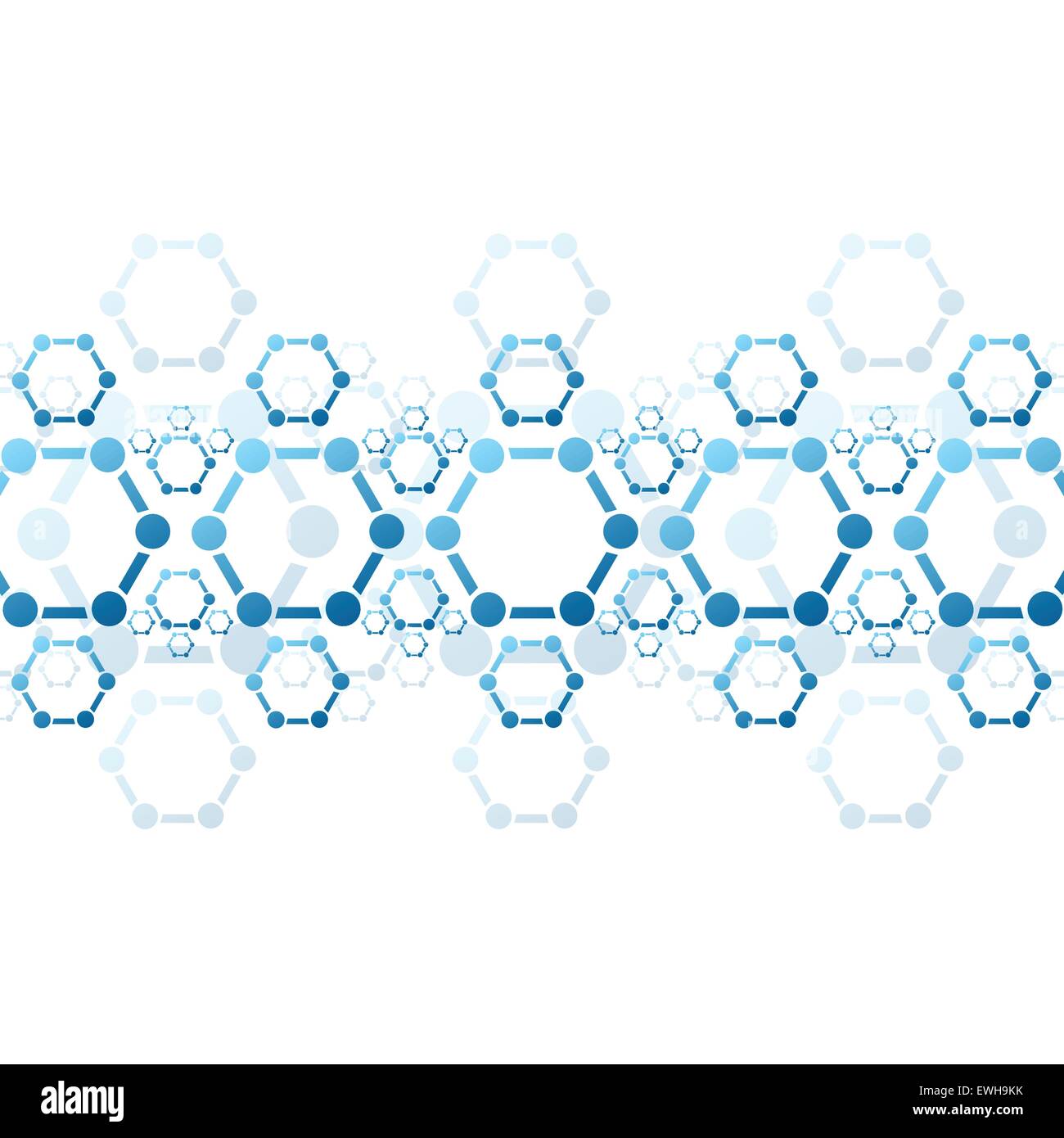 Zusammenfassung Hintergrund des blauen Molekülstruktur. Wissenschaftlichen medizinischen Vektor-design Stock Vektor