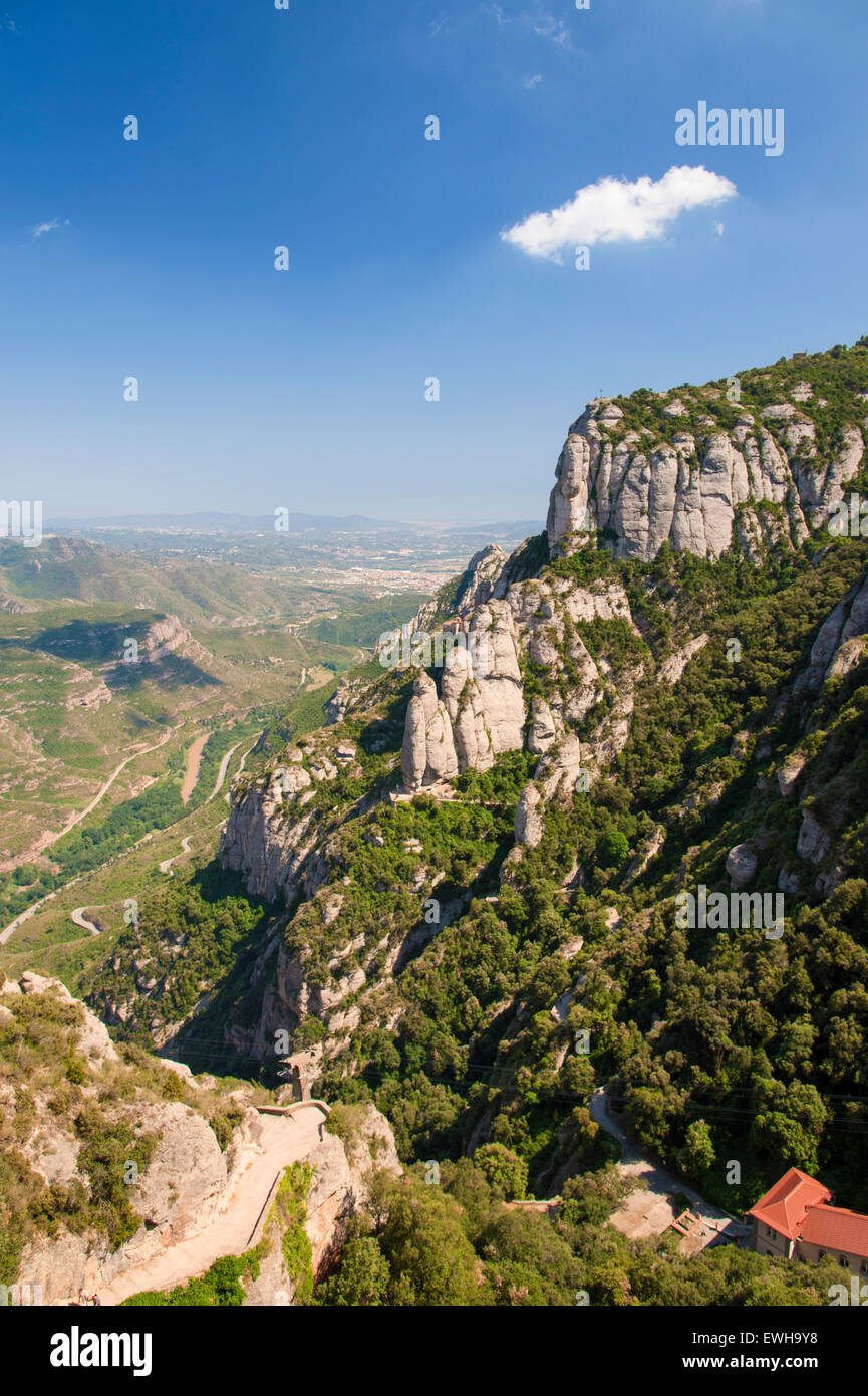Blick vom Berg Montserrat. Katalonien Spanien Stockfoto