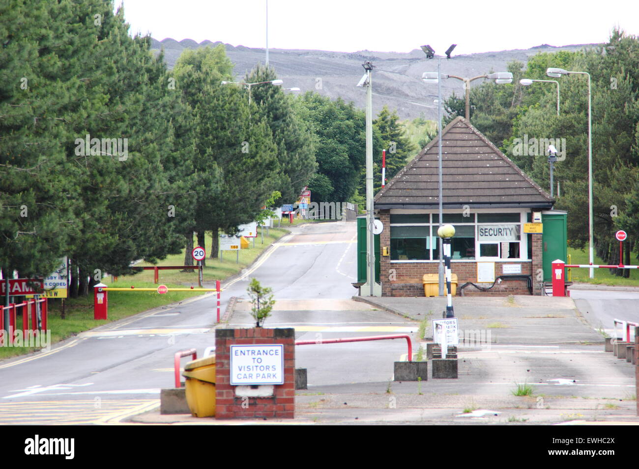 Der Eingang zum Thoresby Colliery in Nottinghamshire. Durch UK Coal besessen, Thoresby Colliery wird in Kürze die Produktion im Jahr 2015 einzustellen. Stockfoto