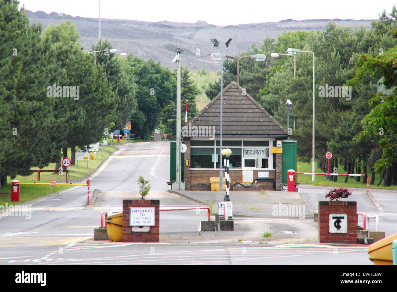 Der Eingang zum Thoresby Colliery in Nottinghamshire. Durch UK Coal besessen, Thoresby Colliery wird in Kürze die Produktion im Jahr 2015 einzustellen. Stockfoto