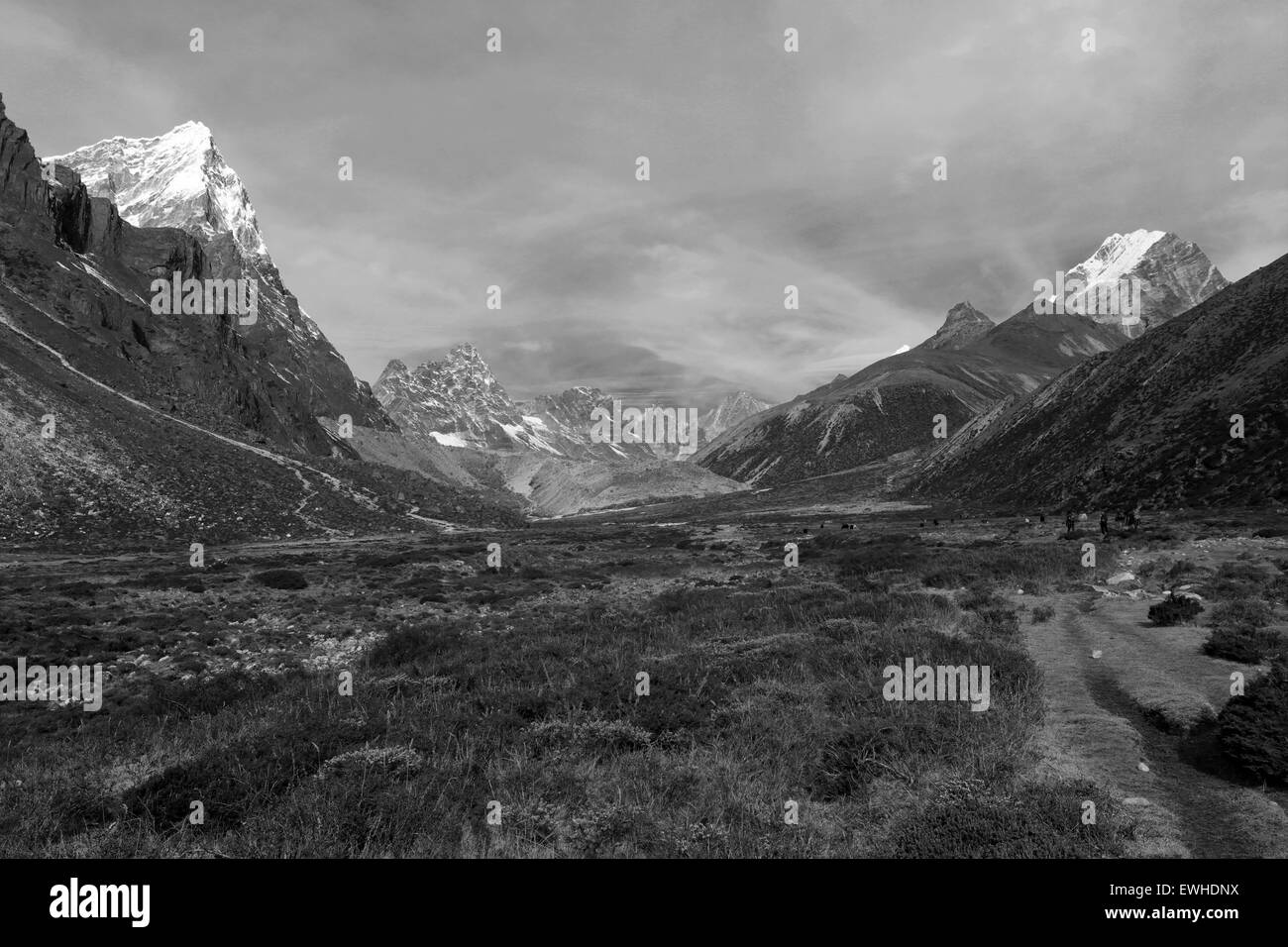 Pass von Pheriche, in der Nähe von Pheriche Dorf, Everest base Camp trek, UNESCO-Weltkulturerbe, Sagarmatha Nationalpark, Solu-Khum Stockfoto