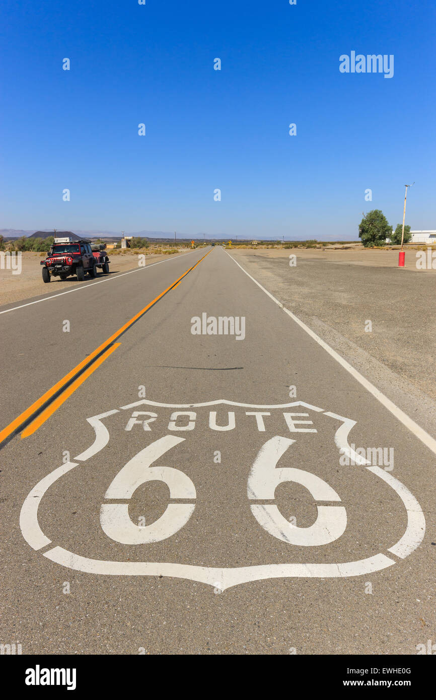 Amboy auf der Route 66, Kalifornien, USA. Stockfoto