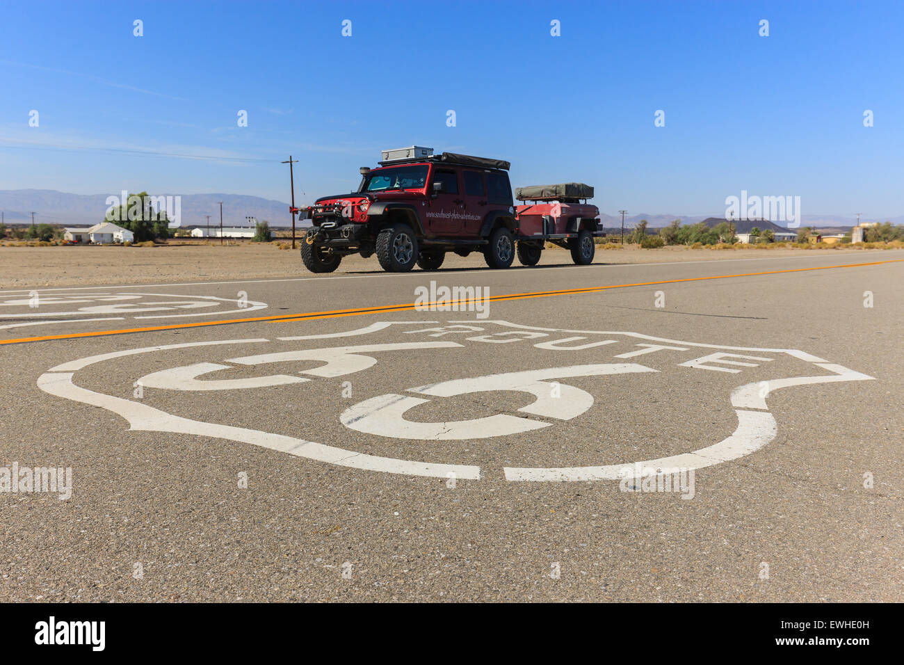 Amboy auf der Route 66, Kalifornien, USA. Stockfoto