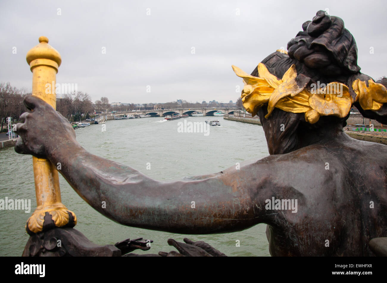 Der Pont Alexandre III Stockfoto