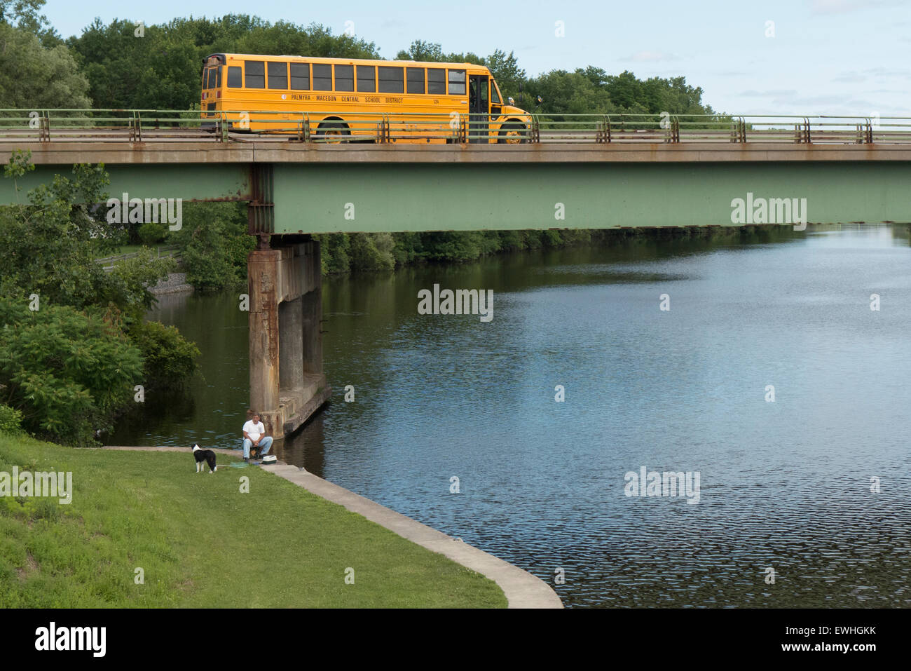 Brücke über den Erie-Kanal in Makedonien NY USA. Stockfoto