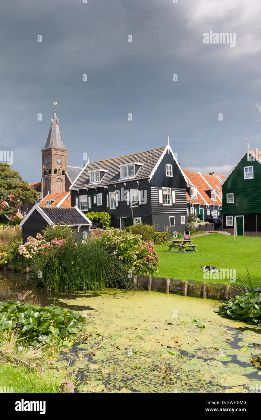 Blick auf die historische Stadt Marken in der Nähe von Amsterdam, Holland. Stockfoto