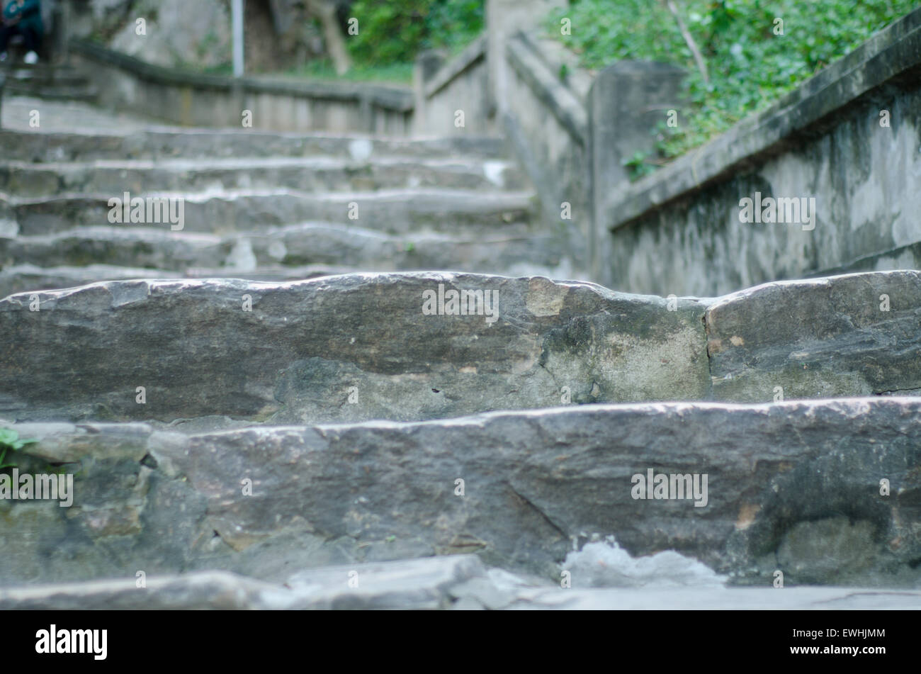 Pflasterweg führt zu einer Pagode auf Marmor Berg Stockfoto