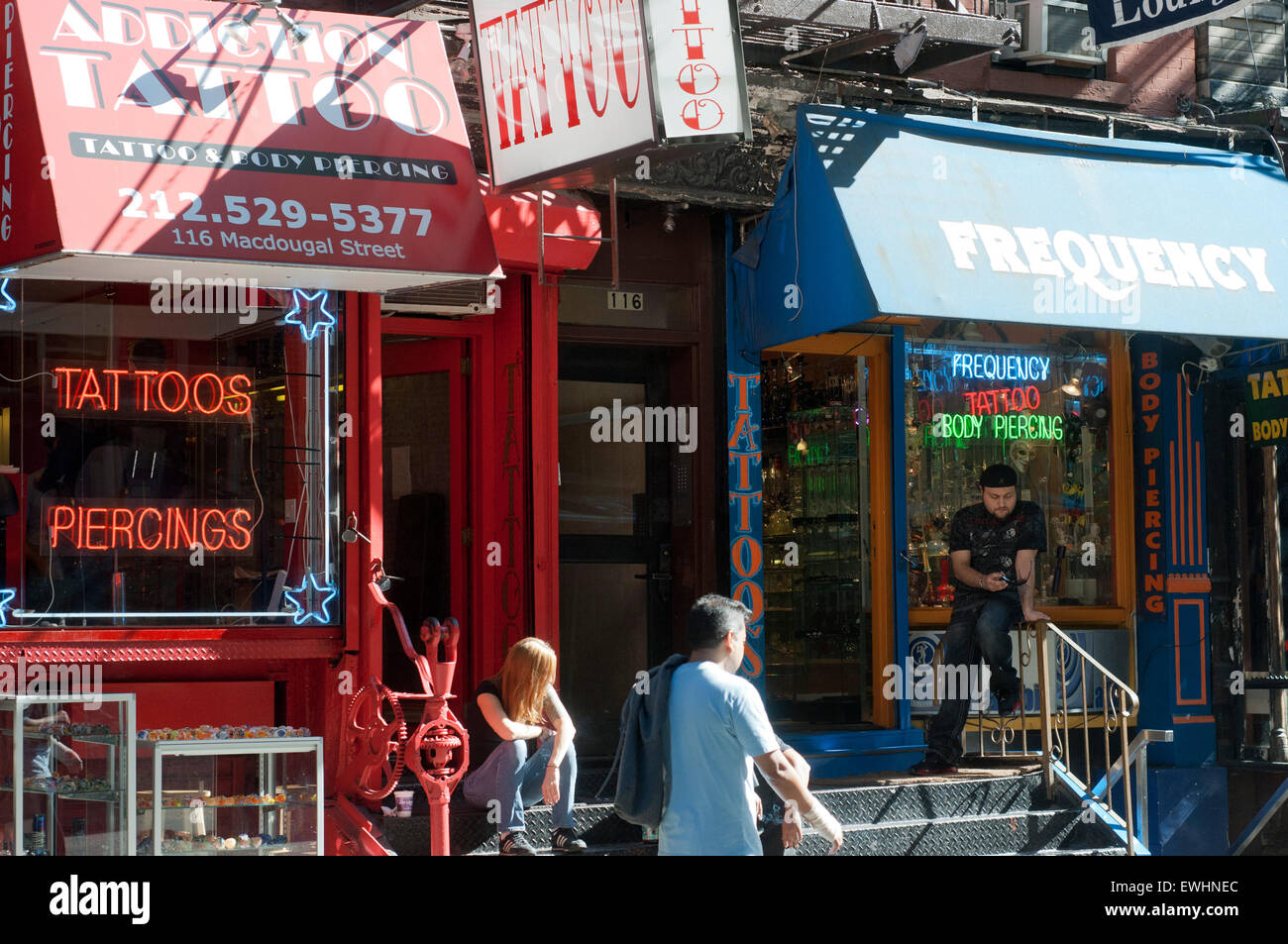 Eines der TattooStudios in Greenwich Village, am Mac Dougal St