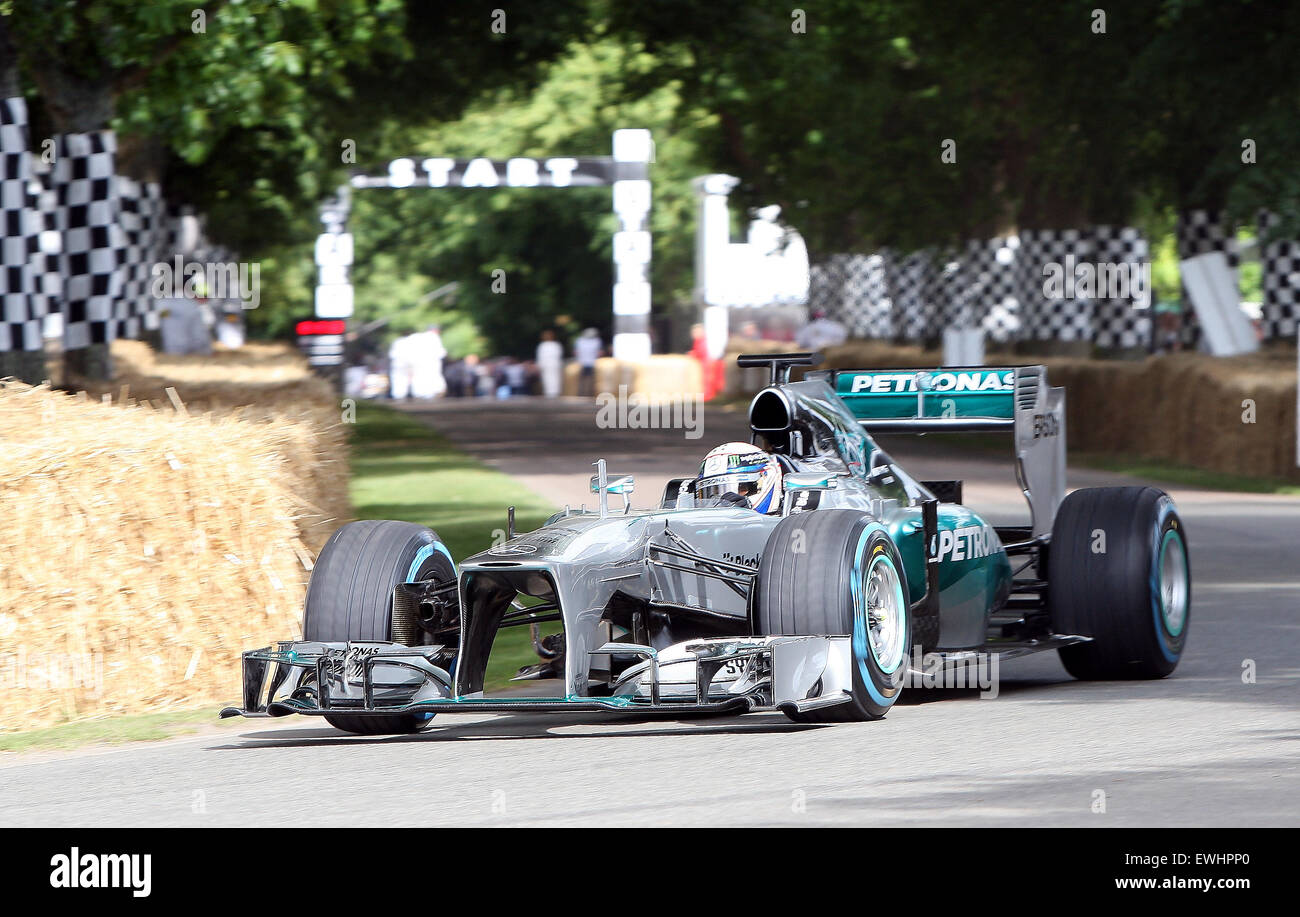 Goodwood, West Sussex, UK. 26. Juni 2015. Mercedes FI Auto beim Goodwood Festival of Speed, Goodwood, UK, 26. Juni 2015 Stockfoto
