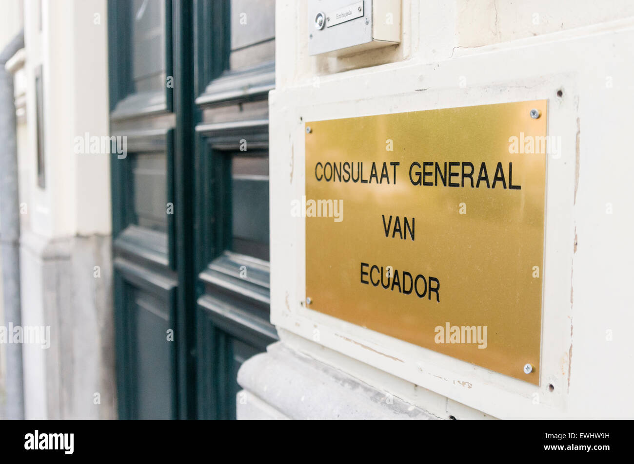 Generalkonsulat von Ecuador, den Haag, Niederlande Stockfoto